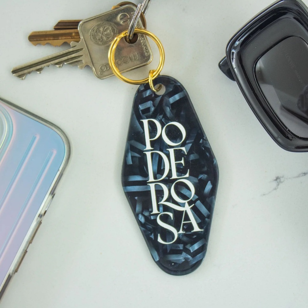 Poderosa Black Keychain